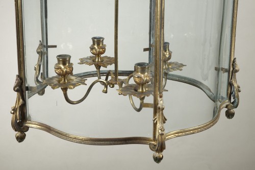 Louis XV - Pair Of Gilt Bronze Lanterns