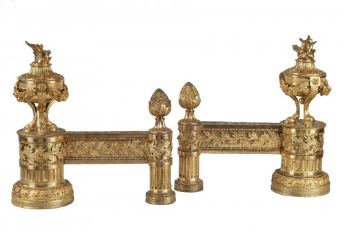 Pair of Louis XVI andirons