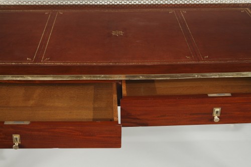 Large Mahogany Desk Stamped JACOB - 