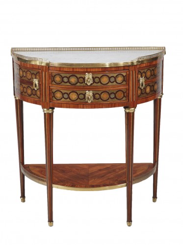 Console demi lune estampillée I.G.SCHLICHTIG