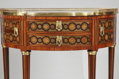 Furniture  - Half Moon Console Stamped I. G. Schlichtig