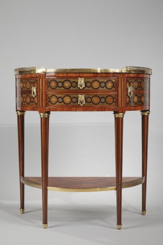 Half Moon Console Stamped I. G. Schlichtig - 