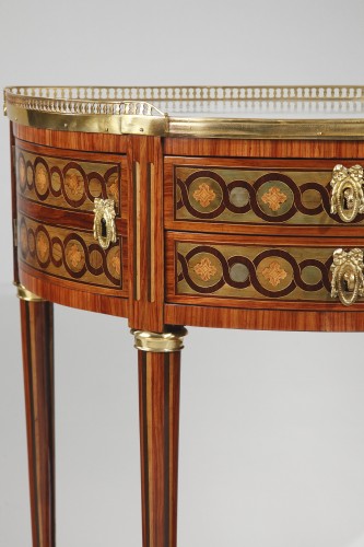 Louis XVI - Half Moon Console Stamped I. G. Schlichtig