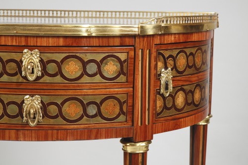 Antiquités - Half Moon Console Stamped I. G. Schlichtig