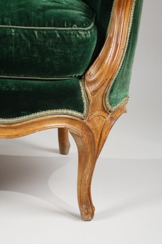 Antiquités - Canapé corbeille en veilleuse d&#039;époque Louis XV estampillé N.HEURTAUT