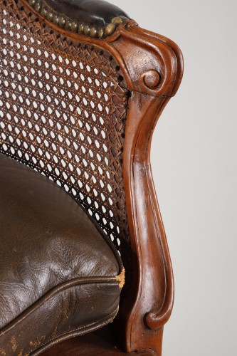 Louis XV - Office armchair stamped CHENEVAT