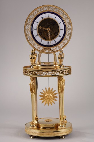 Pendule squelette signée Vincent à Paris - Horlogerie Style 