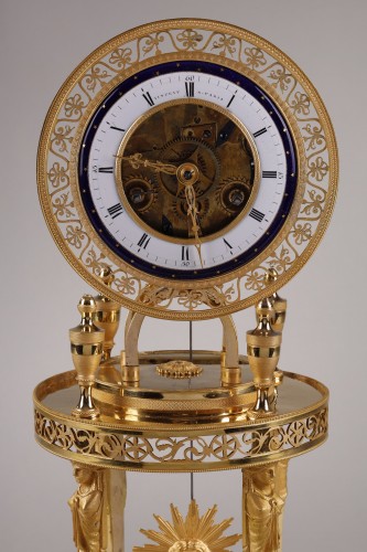 Skeleton Clock Signed Vincent in Paris - 