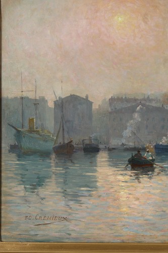 Edouard CREMIEUX (1856-1944) – Le port de Marseille - Galerie Gilles Linossier