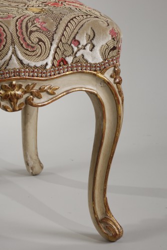 Seating  - Lacquered And Gilded Wood Stool