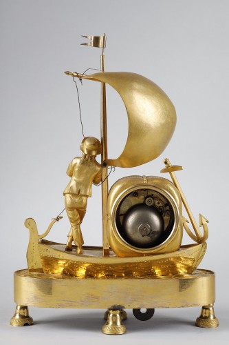 Antiquités - Clock with sailor