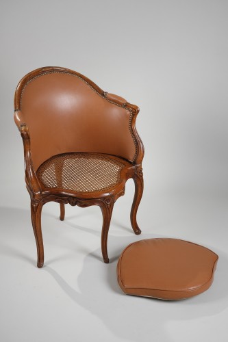 Fauteuil de bureau d’époque Louis XV - Louis XV