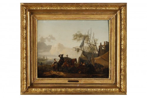 Claude Michel Hamon DUPLESSIS (1770-1799) – La halte des voyageurs