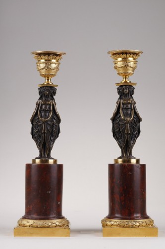 Louis XVI - Pair of candlesticks