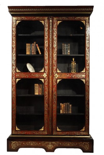 Louis xiv library in boulle marquetry stamped Sageot