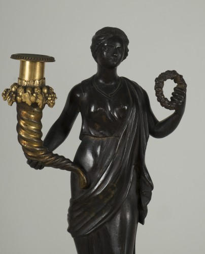 Lighting  - Pair of 18th century Italian candelabras