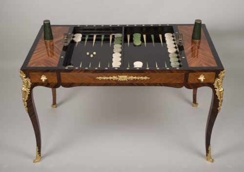 Antiquités - Tric-Trac table stamped by Jean Hoffenrichler, known as Potarange