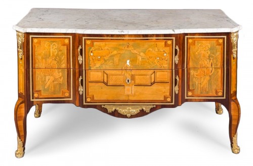 French commode stamped I.G. SCHLICHTIG.