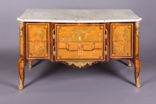 French commode stamped I.G. SCHLICHTIG. - 