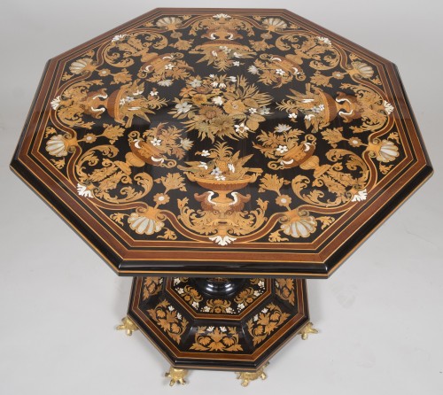 19th century - Pedestal Table Attributed to Falcini Brothers