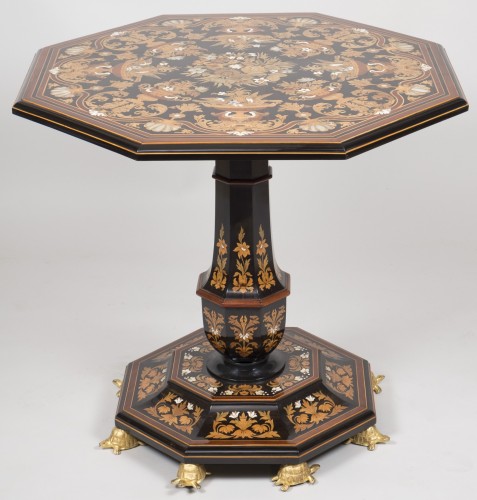 Antiquités - Pedestal Table Attributed to Falcini Brothers