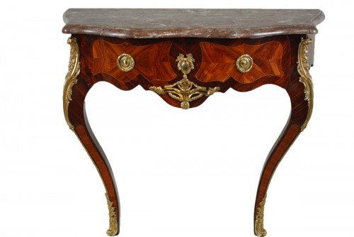 Petite console murale d'époque Louis XV attribuée à Jean Popsel