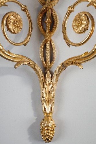 Lighting  - Pair Of Caduceus Sconces