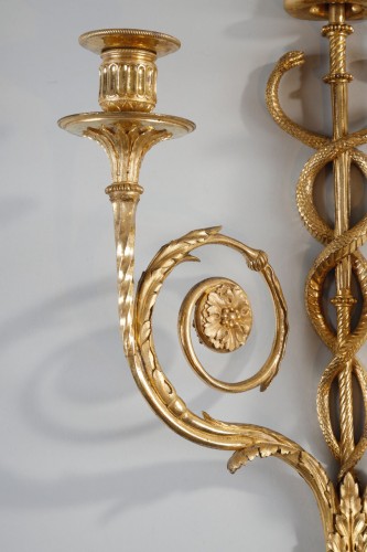 Pair Of Caduceus Sconces - 