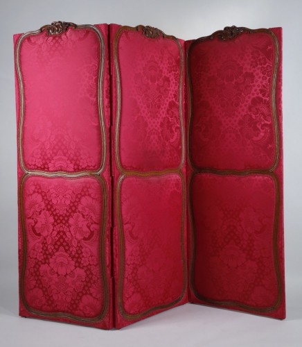 Antiquités - Screen Three Leaves Louis XV Period