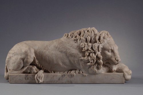 Paire de lions d'après Antonio Canova (1757-1822) - Galerie Gilles Linossier