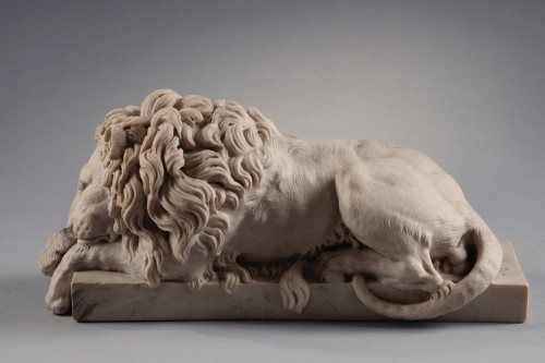 XIXe siècle - Paire de lions d'après Antonio Canova (1757-1822)