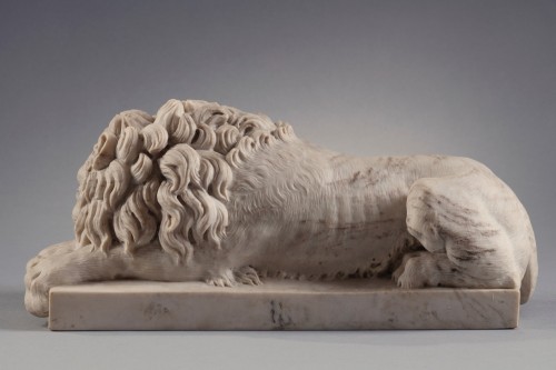 Antiquités - Paire de lions d'après Antonio Canova (1757-1822)