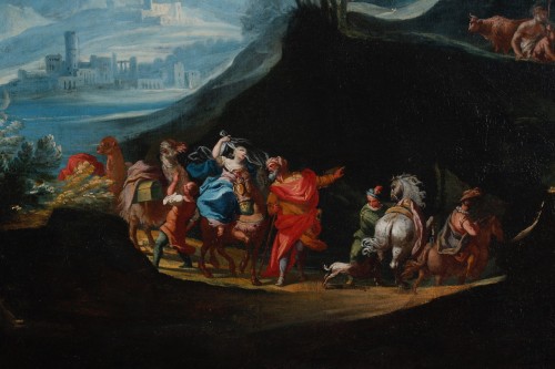 XVIIIe siècle - Paire de paysages italiens attribués à Marco Ricci