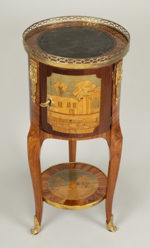 Chiffonnière tambour attribuée à Antoine Louis Gilbert - Mobilier Style Transition