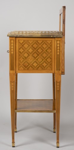 Furniture  -  Small table with three drawers stamped G.DESTER