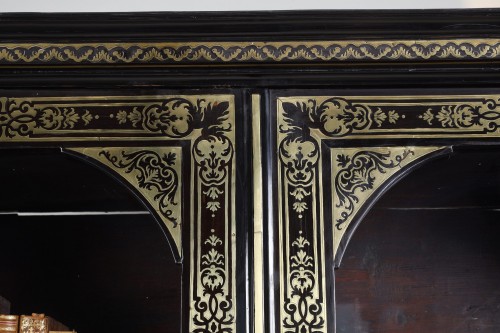 XVIIIe siècle - Bibliothèque en marqueterie « Boulle », Attribuée à André Charles Boulle