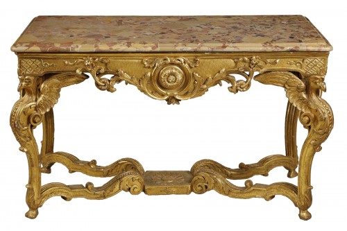 Table à gibier toute face en bois doré, Epoque XVIIIe siècle