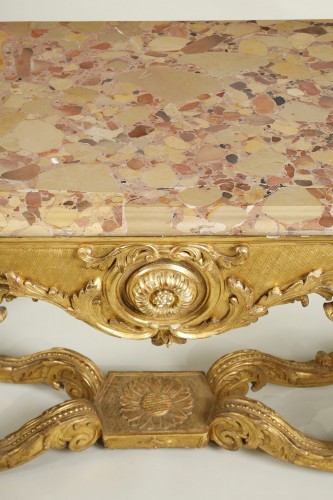 Table à gibier toute face en bois doré, Epoque XVIIIe siècle - Galerie Gilles Linossier