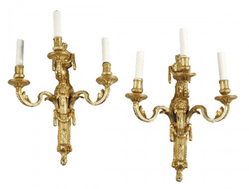 Large pair of transition period sconces