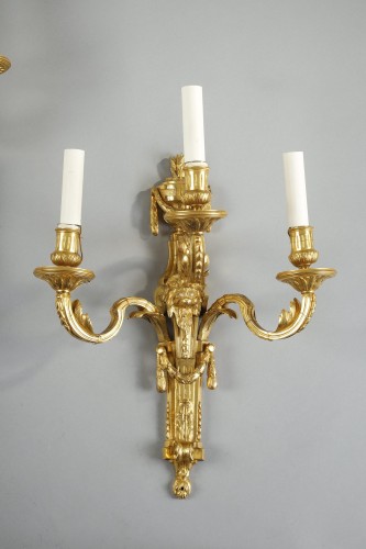 Luminaires Appliques - Grande paire d'appliques époque transition