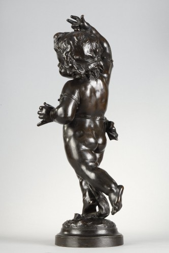 Louis XV - Paire de putti en bronze attribuée à Charles François Ladatte