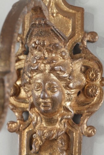 Louis XIV - Pair Of Wall Lights With Louis XIV Face