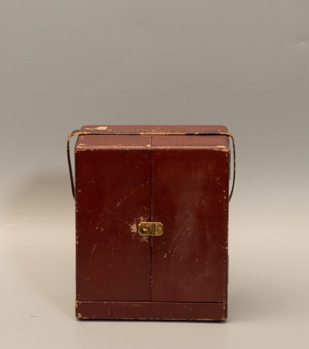 Carriage Clock in Amber Crystal with Case - 