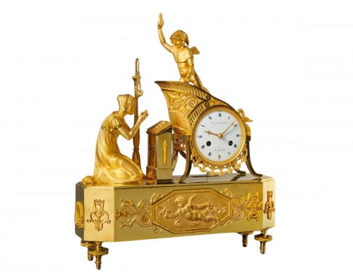 harles X Gilt Bronze Mantel Clock — Joseph Guillet à Grenoble