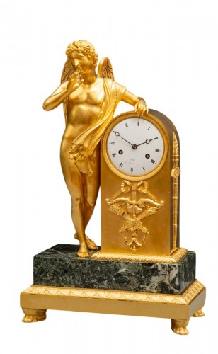 Empire Gilt Bronze Mantel Clock - L'Amour Silencieux