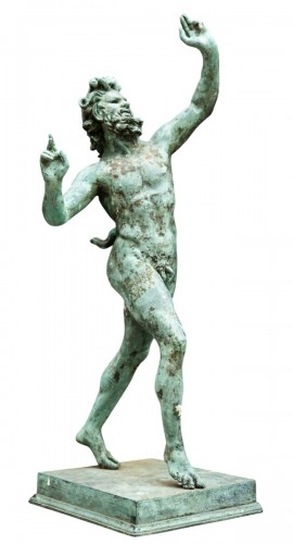 Grand Tour Bronze of the Dancing Faun after the Antique from Pompeii