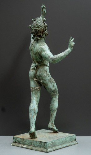Sculpture  - Grand Tour Bronze of the Dancing Faun after the Antique from Pompeii