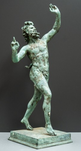Grand Tour Bronze of the Dancing Faun after the Antique from Pompeii - 