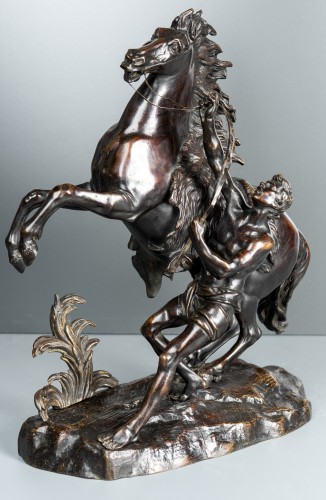 Pair of "Marly Horses" after Guillaume Coustou - Sculpture Style Restauration - Charles X
