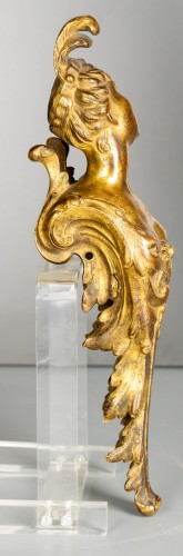 Paire d'espagnolettes à aigrettes en bronze doré d'époque Régence, Paris vers 1725 - Gregory Redding